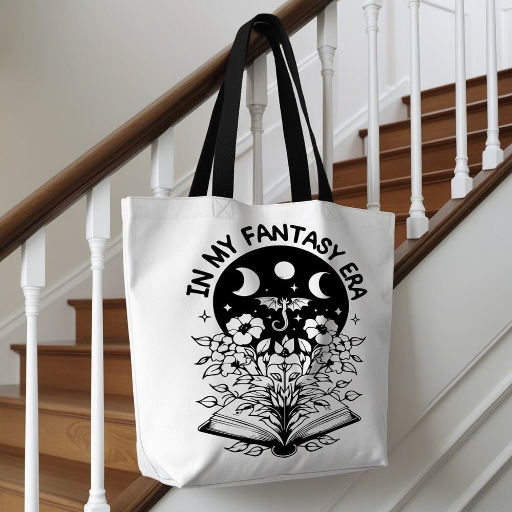In My Fantasy Era Large Tote Bag for Readers, Book Lovers